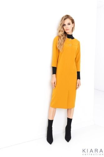 ПЛАТЬЕ ЖЕНСКОЕ KIARA 7657, Горчичный, 48