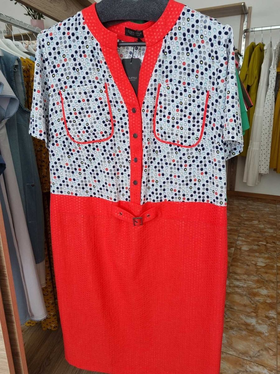 ПЛАТЬЕ ЖЕНСКОЕ ERIKA STYLE 502, Малиновый, 52