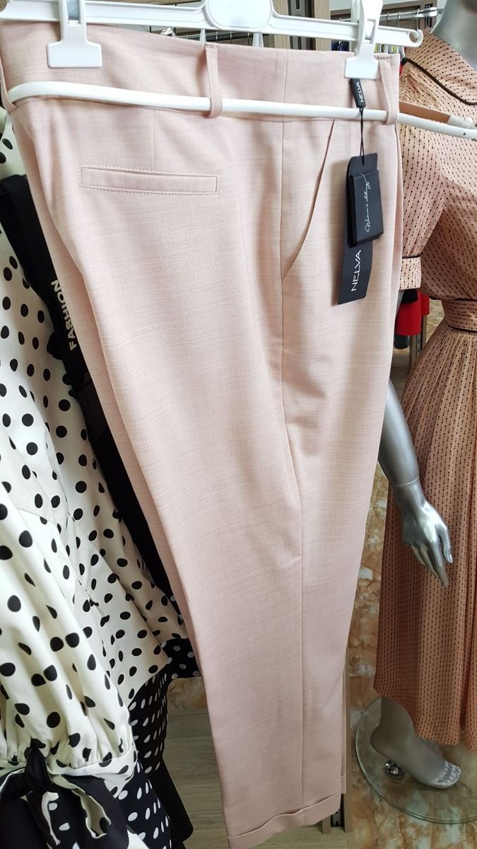 БРЮКИ ЖЕНСКИЕ NELVA 3550, пыльная роза, 52