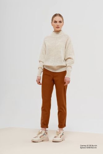 БРЮКИ ЖЕНСКИЕ BURVIN 8268, Коричневый, 40