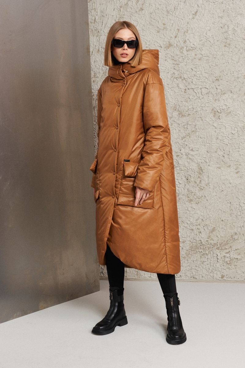 ПАЛЬТО ЖІНОЧЕ BURVIN 9262, корица, 52